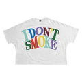 I Dont Smoke Streetwear Cropped Boxy Tee Unisex Cotton 280GSM Heavyweight Cotton Tee